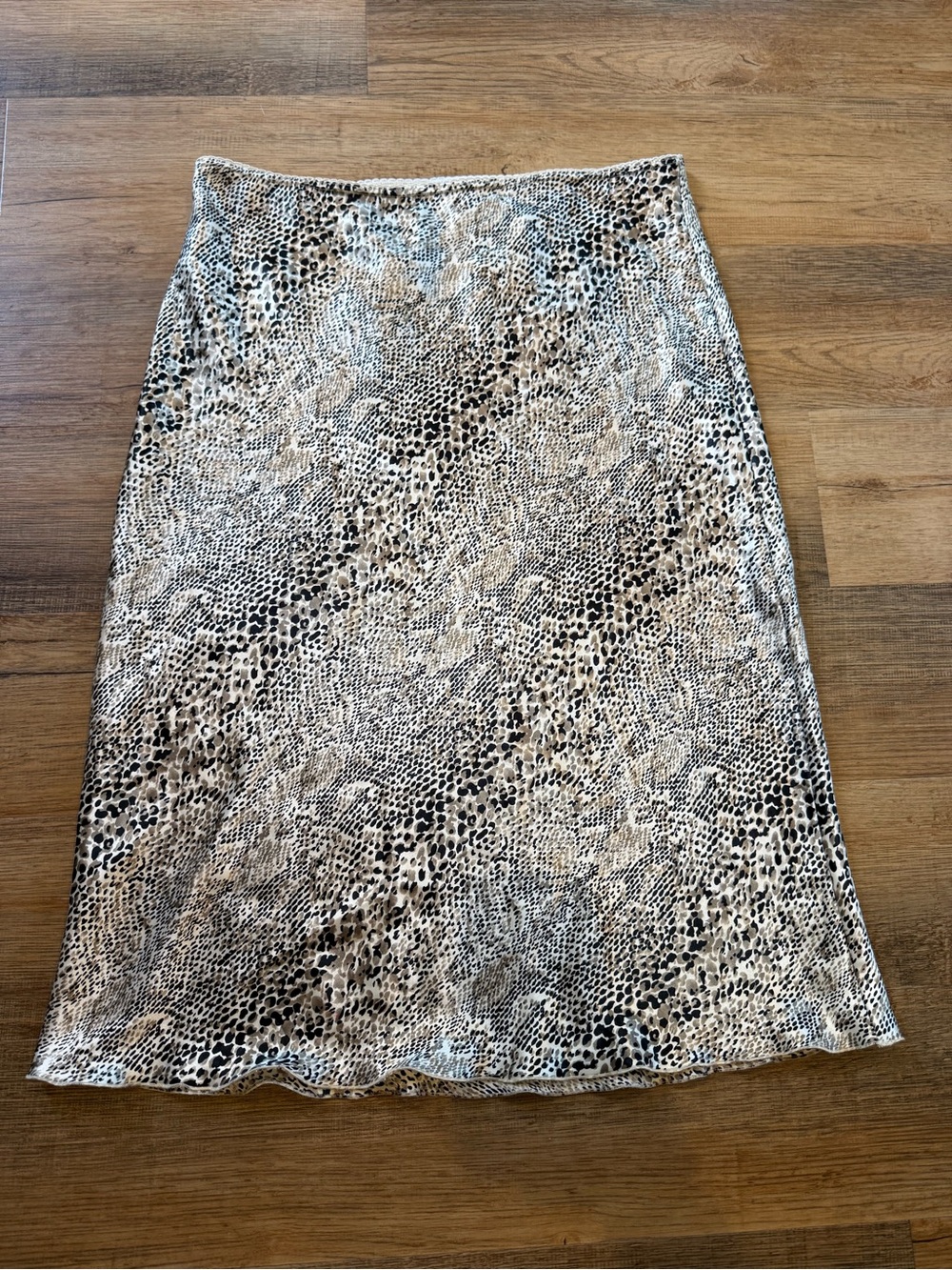 Y2K XOXO Snake Print Satin Midi Skirt Medium - Picture 5 of 5
